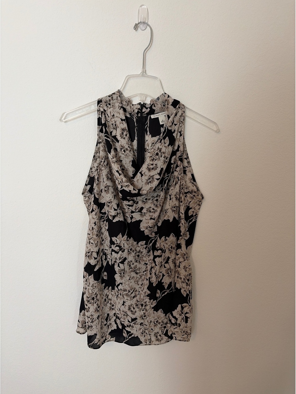 Banana Republic Sleeveless Floral Cowl Neck Top Womens Size 12